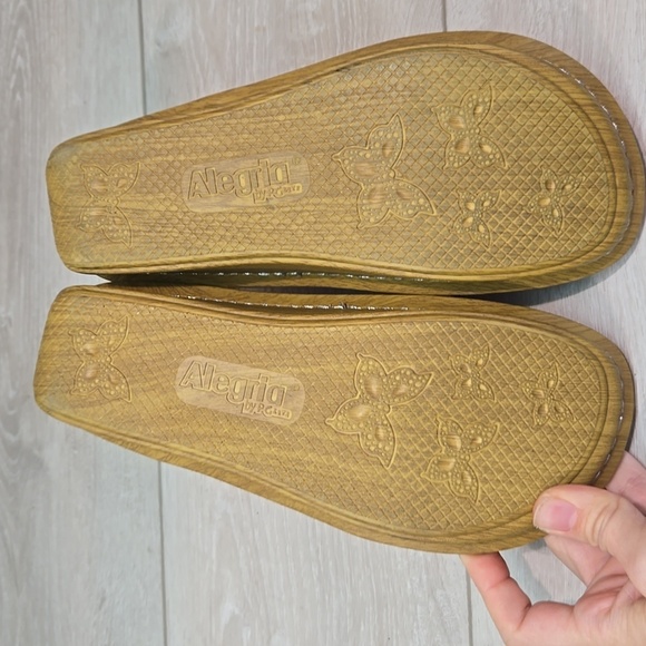 Alegria PG LiteKEN-844 Pink Leather Hook&loop Platform Sandals Shoes Sz 37/7-7.5 - Picture 10 of 12